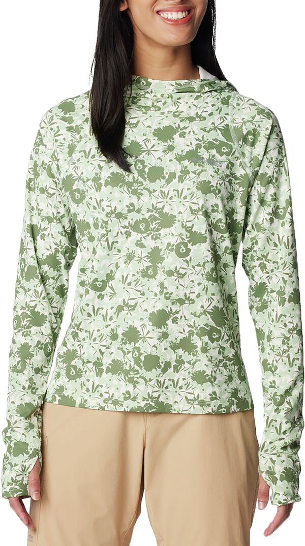 コロンビア 【送料無料】 コロンビア レディース パーカー・スウェット アウター Columbia Women's Summit Valley Hoodie Sage Leaf Popflorid