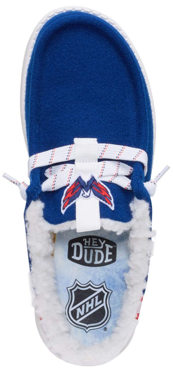 ヘイデュード メンズ シューズ スニーカー キャップ Hey Dude Men's Wally Slip NHL Capitalshoe Varsity Red/White ホワイト