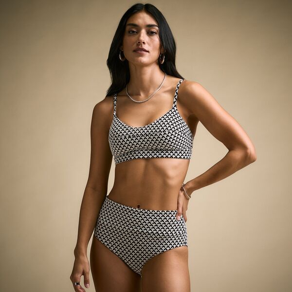 キャリー レディース 水着 トップのみ CALIA Women 039 swim Seamed Bikini Topurebony Jacquard