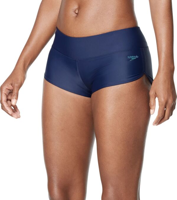 【送料無料】 スピード レディース ボトムスのみ 水着 Speedo Women's Solid Swim Boy Shorts Peacoat