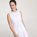 【送料無料】 キャリー レディース ポロシャツ トップス CALIA Women's Renew Sleeveless Golf Polo Pure White