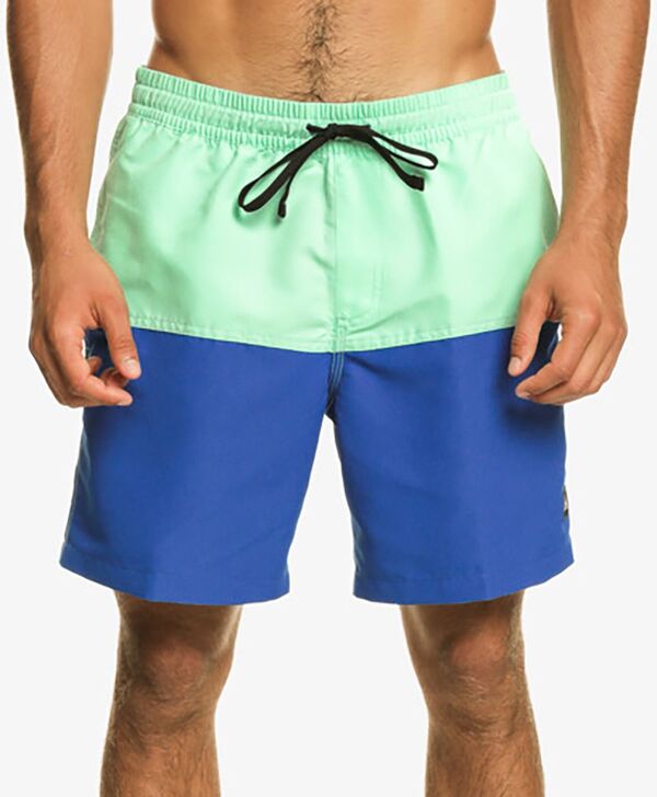 【送料無料】 クイックシルバー メンズ ハーフパンツ・ショーツ 水着 Quiksilver Men's Butt Logo Volley 17" Boardshorts Snorkel Blue