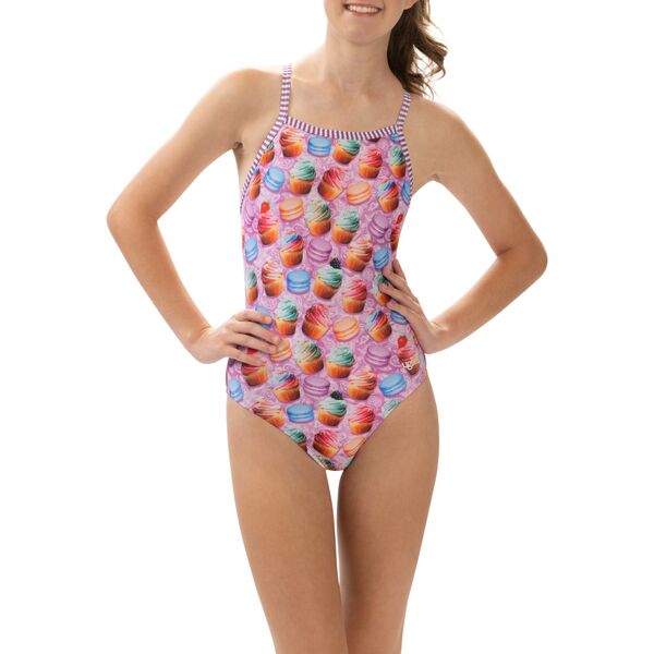 【送料無料】 ドルフィン レディース 上下セット 水着 Dolfin Women's Uglies Print V-2 Back One Piece Swimsuit Bon Appetit