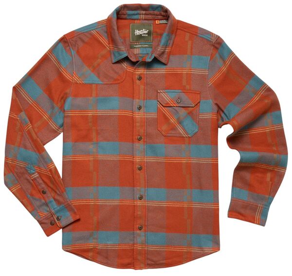 ハウラーブラザーズ メンズ トップス シャツ Howler Brothers Men 039 s Harker 039 s Flannel Backdroplaid/Terracotta テラコッタ