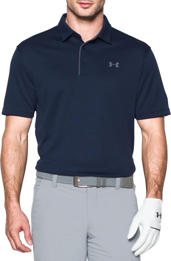 【送料無料】 アンダーアーマー メンズ ポロシャツ トップス Under Armour Men's Tech Golf Polo Extended Sizes Midnight Navy/Graphite