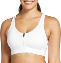 【送料無料】 DSG レディース ブラジャー スポーツブラ アンダーウェア DSG Women's High Support Zip Front Sports Bra Pure White