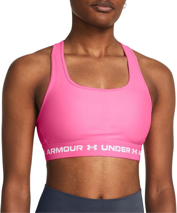 【送料無料】 アンダーアーマー レディース ブラジャー アンダーウェア Under Armour Women 039 s Crossback Mid Sports Bra Fluo/White