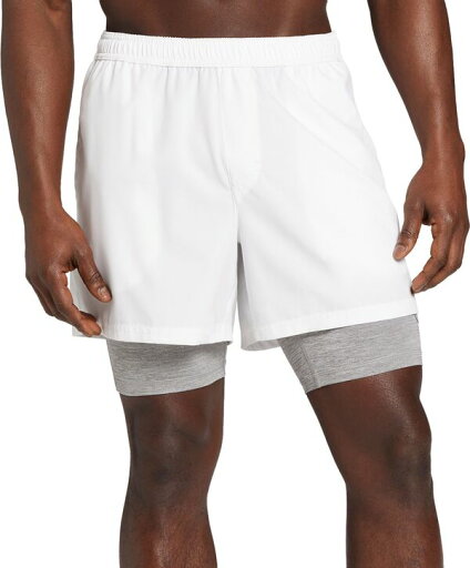 【送料無料】 DSG メンズ ハーフパンツ・ショーツ ボトムス DSG Men's 2-in-1 Agility Shorts Pure White/Mid Gray 【送料無料】 DSG メンズ ハーフパンツ・ショーツ ボトムス DSG Men's 2-in-1 Agility Shorts Pure White/Mid Gray