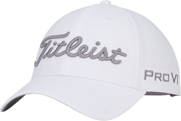 【送料無料】 タイトリスト メンズ 帽子 アクセサリー Titleist Men's Tour Performance Golf Hat White/Grey