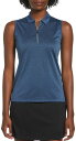 【送料無料】 キャラウェイ レディース ポロシャツ トップス Callaway Women's Sleeveless 1/4 Zip Heather Golf ...