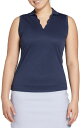 【送料無料】 ウォルターヘーゲン レディース ポロシャツ トップス Walter Hagen Women's Clubhouse Scallop Sleevel...