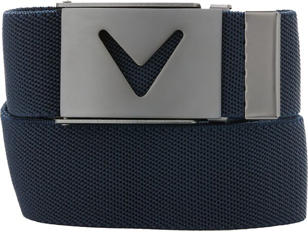 【送料無料】 キャラウェイ メンズ ベルト アクセサリー Callaway Men's V-Logo Web Golf Belt Peacoat