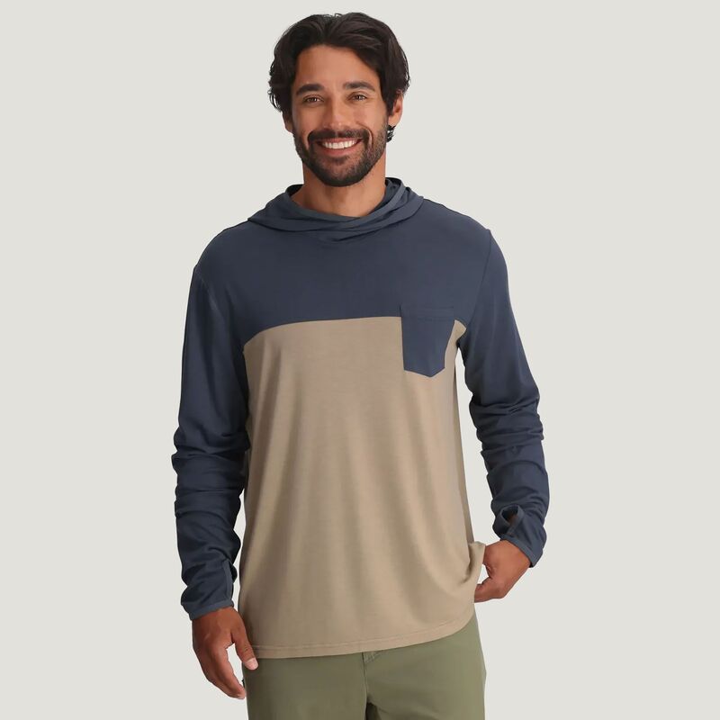 フリー フライ メンズ アウター パーカー・スウェット Free Fly Men's Bamboo Hybrid Hoodie Storm Cloud/Desertan タン