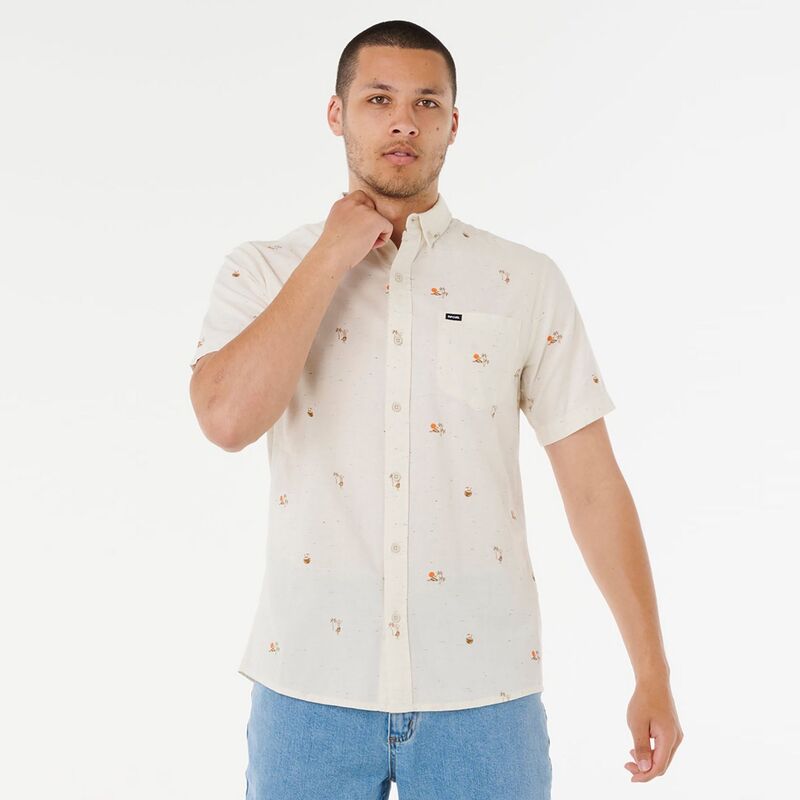 リップカール メンズ ボトムス ハーフパンツ・ショーツ シャツ Rip Curl Men'skelly Breach Woven Short Sleeve Shirt Off White オフホワイト