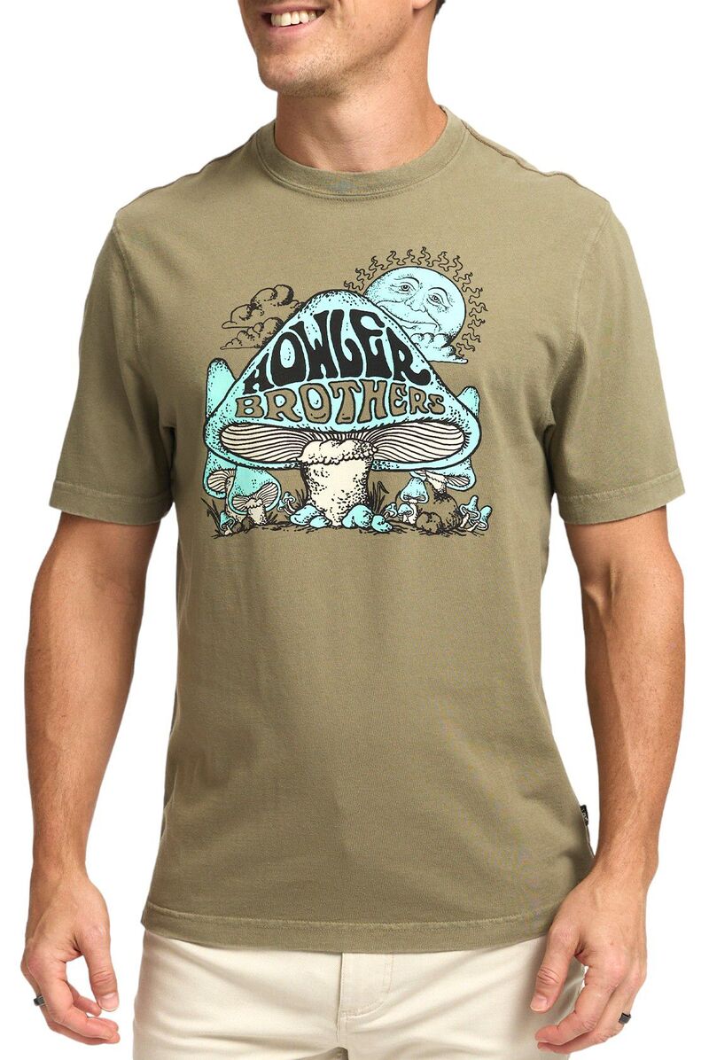 ハウラーブラザーズ メンズ トップス Tシャツ コットン Howler Brothers Men's Cotton T-Shirt Daydream Believer/Olive オリーブ