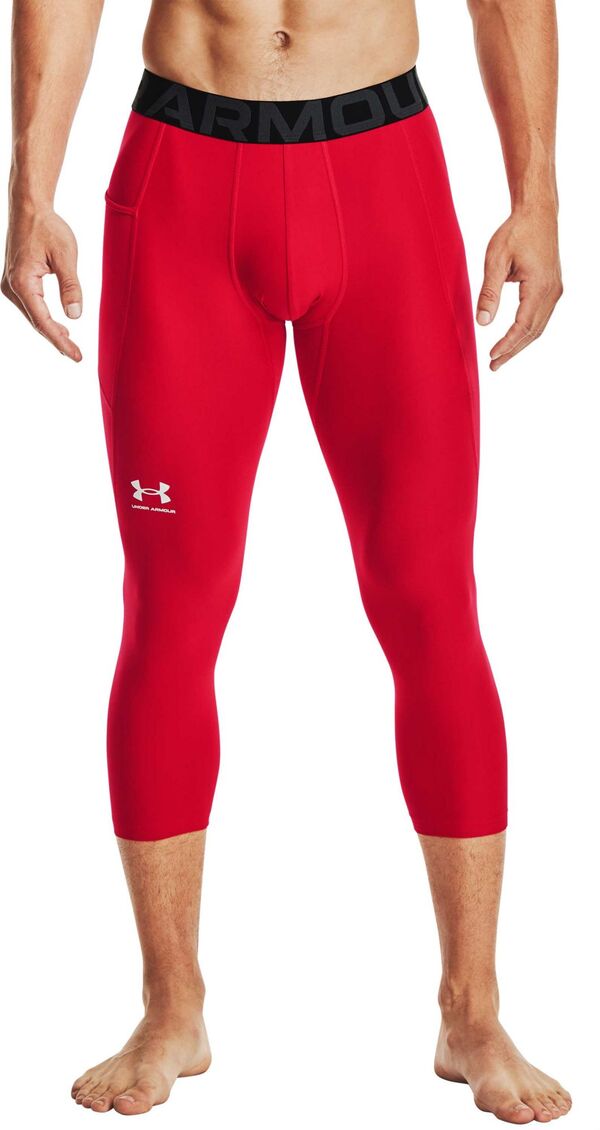 【送料無料】 アンダーアーマー メンズ カジュアルパンツ ボトムス Under Armour Men's HeatGear Armour 3/4 Leggings Red/White/Black