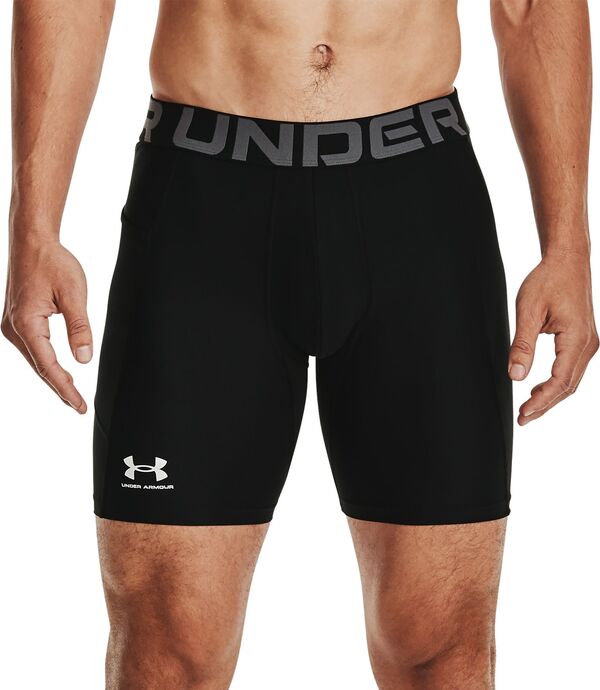 【送料無料】 アンダーアーマー メンズ ハーフパンツ ショーツ ボトムス Under Armour Men 039 s HeatGear Compression 6 Shorts Black/Pitch Gray