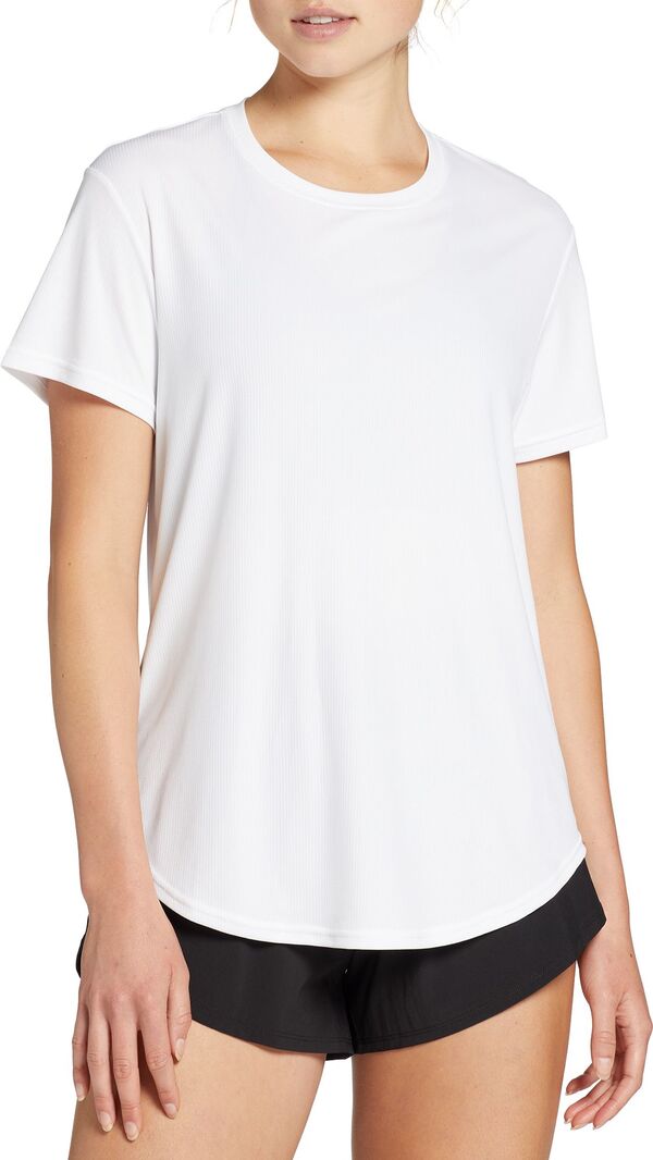 yz DSG fB[X TVc gbvX DSG Women's Open Back Movement T-Shirt Pure White