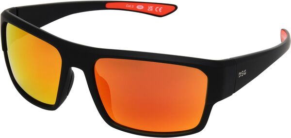 【送料無料】 DSG レディース サングラス・アイウェア アクセサリー DSG Full Rim Wrap Around Sunglasses Black/Red