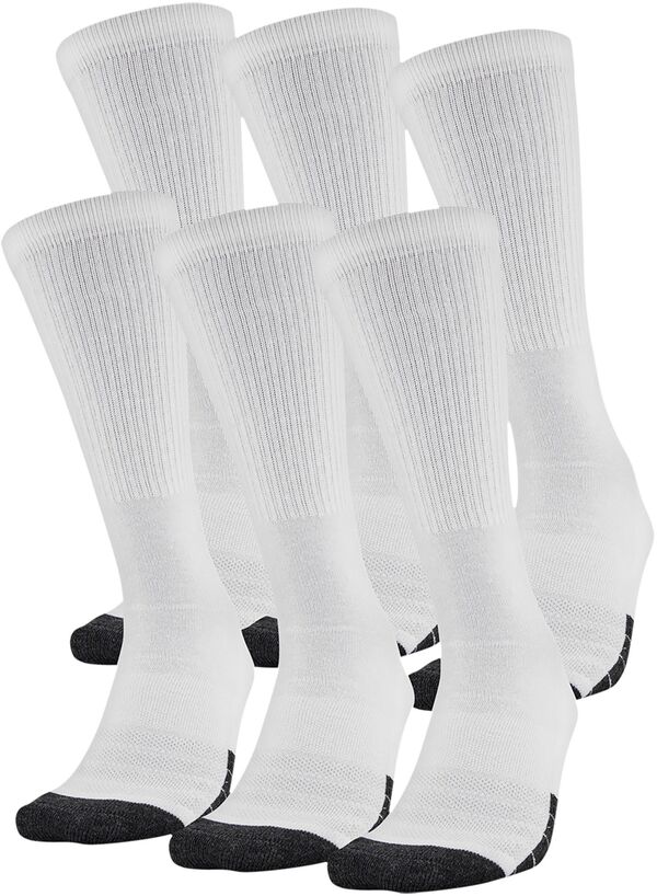 yz A_[A[}[ fB[X C A_[EFA Under Armour Adult Performance Tech Crew Socks 6 Pack White