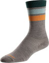 【送料無料】 パールイズミ メンズ 靴下 アンダーウェア PEARL iZUMi 7" Merino Trail Socks Gravel/Camp Green Stripe