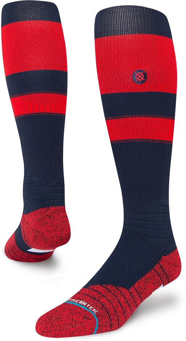 yz X^X fB[X C A_[EFA Stance Adult Stripe On-Field Baseball Socks Navy/Red