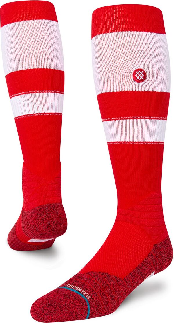 yz X^X fB[X C A_[EFA Stance Adult Stripe On-Field Baseball Socks White/Red