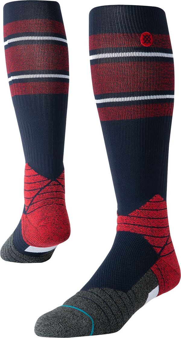 yz X^X fB[X C A_[EFA Stance Adult MLB Diamond Pro Stripe On-Field Baseball Socks Red/White/Blue