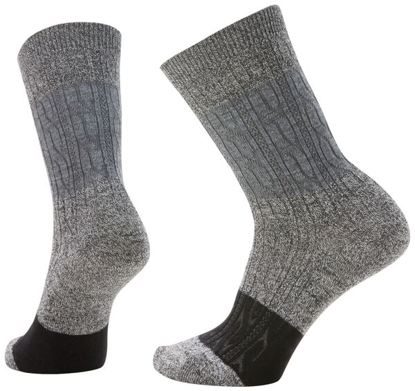 yz X}[gE[ fB[X C A_[EFA Smartwool Women's Everyday Color Block Cable Crew Socks Charcoal