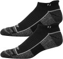 【送料無料】 フットジョイ メンズ 靴下 アンダーウェア FootJoy Men's ProDry Roll Tab XL Golf Socks 2 Pack Black(4)
