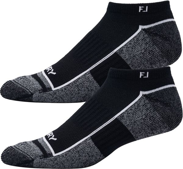 【送料無料】 フットジョイ メンズ 靴下 アンダーウェア FootJoy Men's ProDry Low Cut Golf Socks 2 Pack Black その1