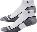 【送料無料】 フットジョイ メンズ 靴下 アンダーウェア FootJoy Men's ProDry Sport Golf Socks 2 Pack White