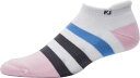 【送料無料】 フットジョイ レディース 靴下 アンダーウェア FootJoy Women's ProDry Roll Tab Golf Socks White/Pink/Grey その1