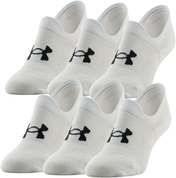 yz A_[A[}[ fB[X C A_[EFA Under Armour Women's Essential Ultra Low Tab Socks - 6 Pack White