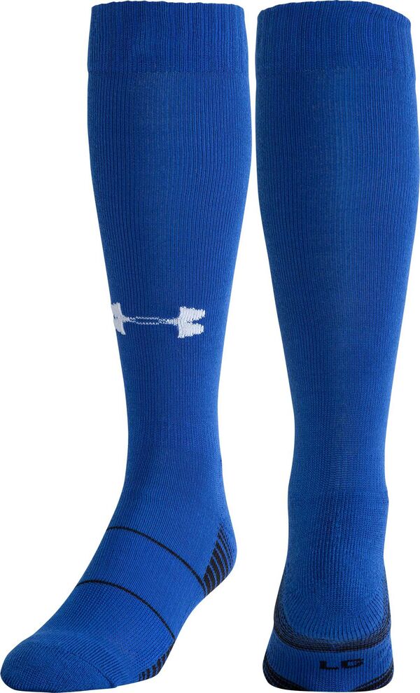 yz A_[A[}[ fB[X C A_[EFA Under Armour Team Football OTC Socks 2 Pack Royal