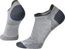 【送料無料】 スマートウール メンズ 靴下 アンダーウェア Smartwool Run Zero Cushion Low Ankle Socks Light Gray