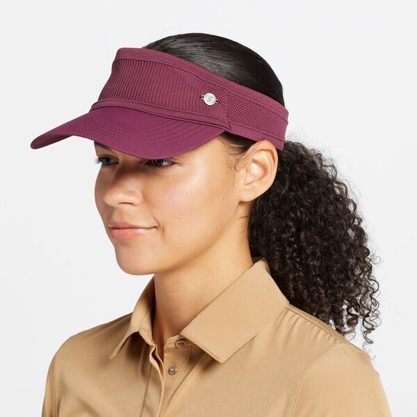 【送料無料】 キャリー レディース 帽子 アクセサリー CALIA Women's Ribbed Sport Golf Visor Boysenberry