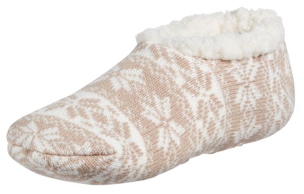yz m[XC[Xg fB[X C A_[EFA Northeast Outfitters Women's Cozy Cabin Snowflake Nordic Slipper Socks Taupe