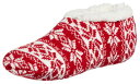 【送料無料】 ノースイースト レディース 靴下 アンダーウェア Northeast Outfitters Women's Cozy Cabin Holiday Snowflake Nordic Socks Red