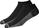 【送料無料】 フットジョイ メンズ 靴下 アンダーウェア FootJoy ProDry Low Cut Socks - 2 Pack Black