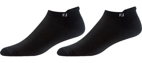 【送料無料】 フットジョイ レディース 靴下 アンダーウェア FootJoy Women's ProDry Roll Tab Golf Socks - 2 Pack Black その1