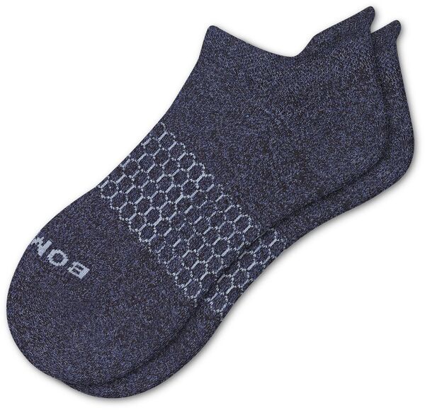 yz {oX fB[X C A_[EFA Bombas Men's Marled Ankle Socks Navy/Cream