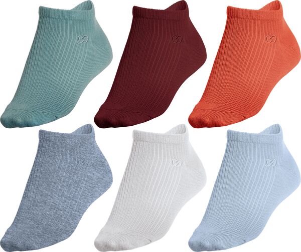 yz L[ fB[X C A_[EFA CALIA Texture Trainer Socks - 6 Pack Blue Agave/Multi