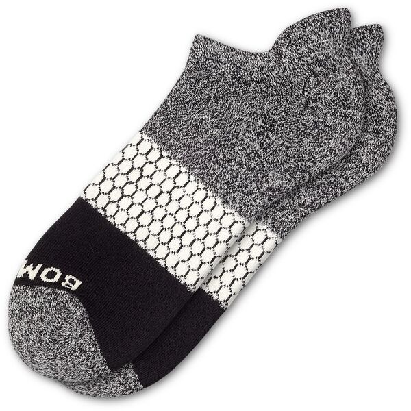 ̵ ܥХ ǥ   Bombas Men's Tri-Block Ankle Sock Grey/Bl...