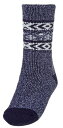 【送料無料】 ノースイースト メンズ 靴下 アンダーウェア Northeast Outfitters Men's Cozy Cabin Brushed Heather Tribal Print Crew Socks Navy