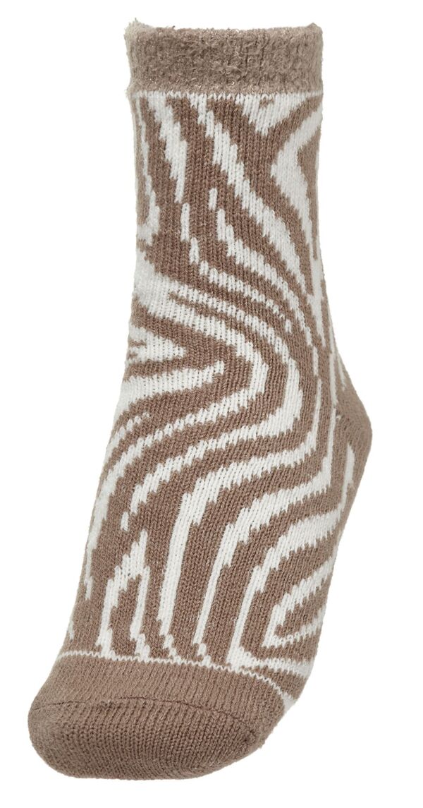 yz m[XC[Xg fB[X C A_[EFA Northeast Outfitters Women's Cozy Zebra Socks Mocha