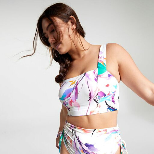 【送料無料】 キャリー レディース ボトムスのみ 水着 CALIA Women's Wide Shoulder Strap Long Line Swim Top Unbleached/Multi 【送料無料】 キャリー レディース ボトムスのみ 水着 CALIA Women's Wide Shoulder Strap Long Line Swim Top Unbleached/Multi