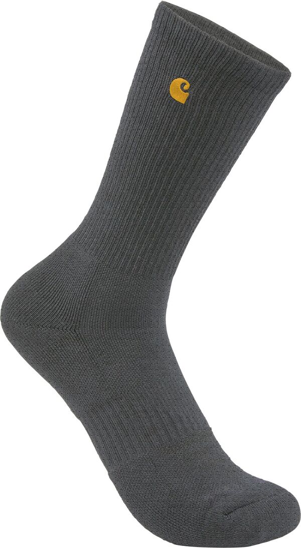 yz J[n[g fB[X C A_[EFA Carhartt Men's Solid Logo Crew Socks - 2 Pack Carbon Heather