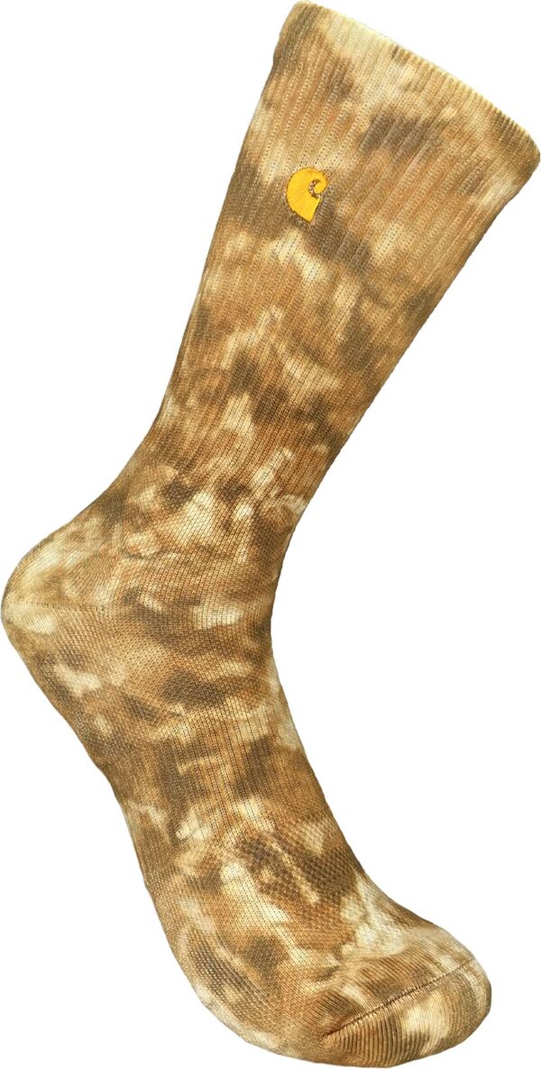 楽天ReVida 楽天市場店【送料無料】 カーハート メンズ 靴下 アンダーウェア Carhartt Tie Dye Crew Socks Khaki