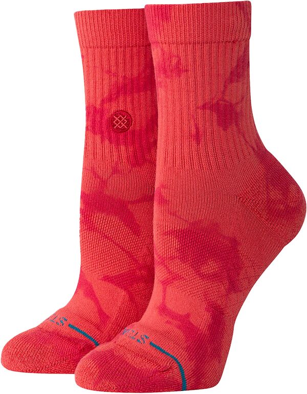 楽天ReVida 楽天市場店【送料無料】 スタンス メンズ 靴下 アンダーウェア Stance Dye Namic Quarter Socks Red